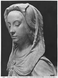 Nantes, Cathédrale Saint-Pierre et Saint-Paul, Tombeau de François II, Duc de Bretagne et Marguerite de Foix, tête de Prudence, 1502-07 (plâtre moulé sur marbre) (détail)